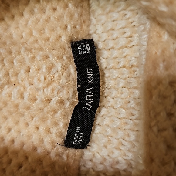 Zara Chunky Cotton Knit Turtleneck Sweater, size small - Picture 2 of 9